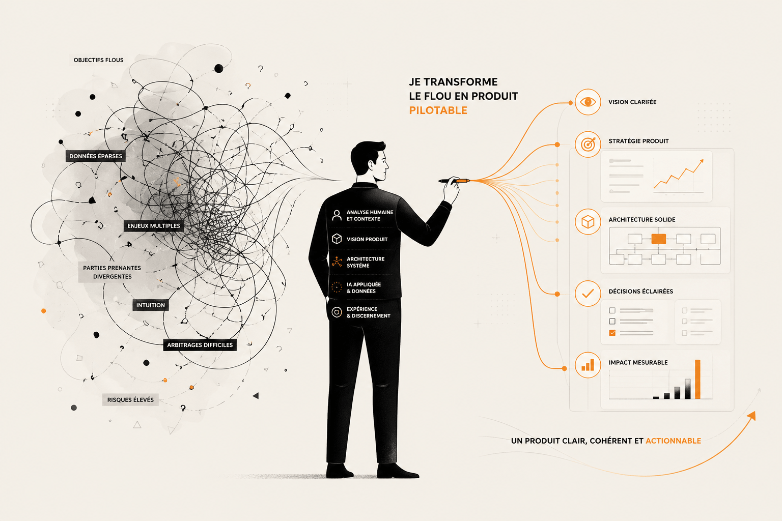 Transformation d’un produit confus en produit clair et pilotable